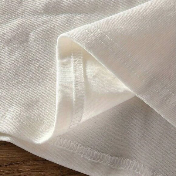 White Casual Women's Crew Neck Short Sleeve Lobster Print Graphic T-Shirt - Picture 3 of 4